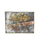 Blatz Beer Embossed Metal Sign