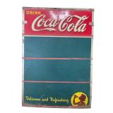 Coca Cola Embossed Metal Menu Board