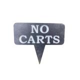 No Carts Golf Course Sign