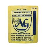 New Life Assembly of God Metal Sign