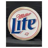 Miller Lite Embossed Metal Sign
