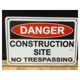 Danger Construction Site No Trespassing Metal Sign