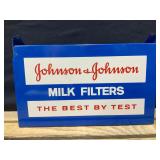 Johnson & Johnson Milk Filters Metal Cabinet