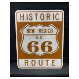 Route 66 New Mexico Metal Road Sign