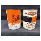 Harley Davidson Racing & Sno-Oil Cans