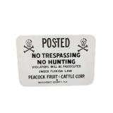 No Trespassing No Hunting Metal Sign