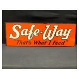 Safe-Way Painted Metal Sign