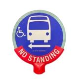 NYC No Standing Handicap Bus Double Sided Sign