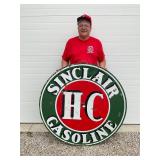 Sinclair Gasoline H-C Double Sided Porcelain Sign