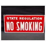 No Smoking Double Sided Porcelain Sign