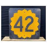 Interstate 42 Sunflower Metal Sign