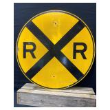 Railroad Crossing Metal Sign