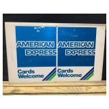 American Express Double Sided Uncut Sign