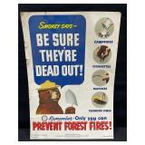 Smokey Bear Advertising Poster Forest Services