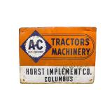 Allis-Chalmers Tractors Machinery Metal Sign