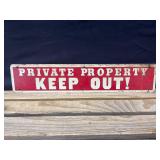 Private Property Keep Out Tin Sign