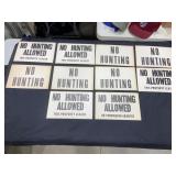 No Hunting & No Hunting Allowed Signs Lot of 10