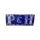 P&H Porcelain Sign
