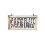 Cafe Bronson Wood Sign