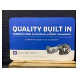 GM Genuine Parts Metal Sign