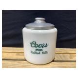 Coors Pure Malted Milk Porcelain Canister