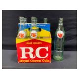 Royal Crown Cola 6 Pack Glass Bottles