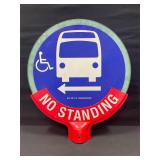 NYC No Standing Handicap Bus Double Sided Sign
