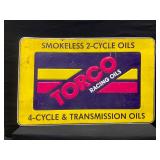Torch Racing Oils Embossed Metal Sign