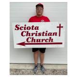 Sciota Christian Church Metal Sign