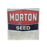 Morton Seed Embossed Metal Sign