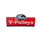 Gates V-Pulley Double Sided Metal Sign