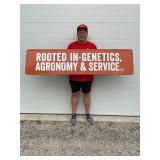 Rooted In Genetics Embossed Metal Sign