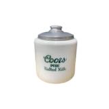 Coors Pure Malted Milk Porcelain Canister