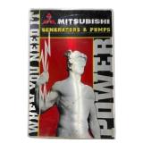 Mitsubishi Embossed Metal Sign