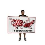 Grasshopper Mowers Embossed Metal Sign