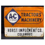 Allis-Chalmers Tractors Machinery Metal Sign