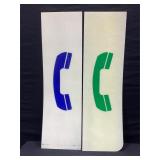 Telephone Signs Lot of 2