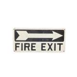 Fire Exit Arrow Metal Sign
