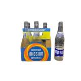 Mission Beverages 6 Pack Glass Bottles