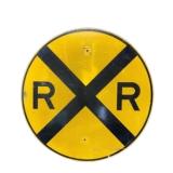 Railroad Crossing Metal Sign