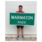 MarMaton River Metal Street Sign