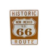 Route 66 New Mexico Metal Road Sign