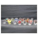 Collector Shot Glasses-20 in the Lot