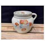 Hall Pottery Orange Poppy Bean Pot