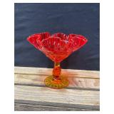 Fenton Double Ruffle Pedestal Candy Dish
