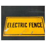 Electric Fence Metal Sign