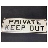 Private Keep Out Metal Sign