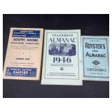Almanacs 1940ï¿½s & Phone Directory 1946