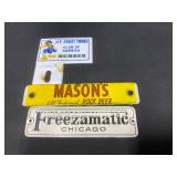 Masonï¿½s Rootbeer, Freezamatic, Icy Frost Badges