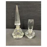 Perfume Bottles Glass Lot of 2